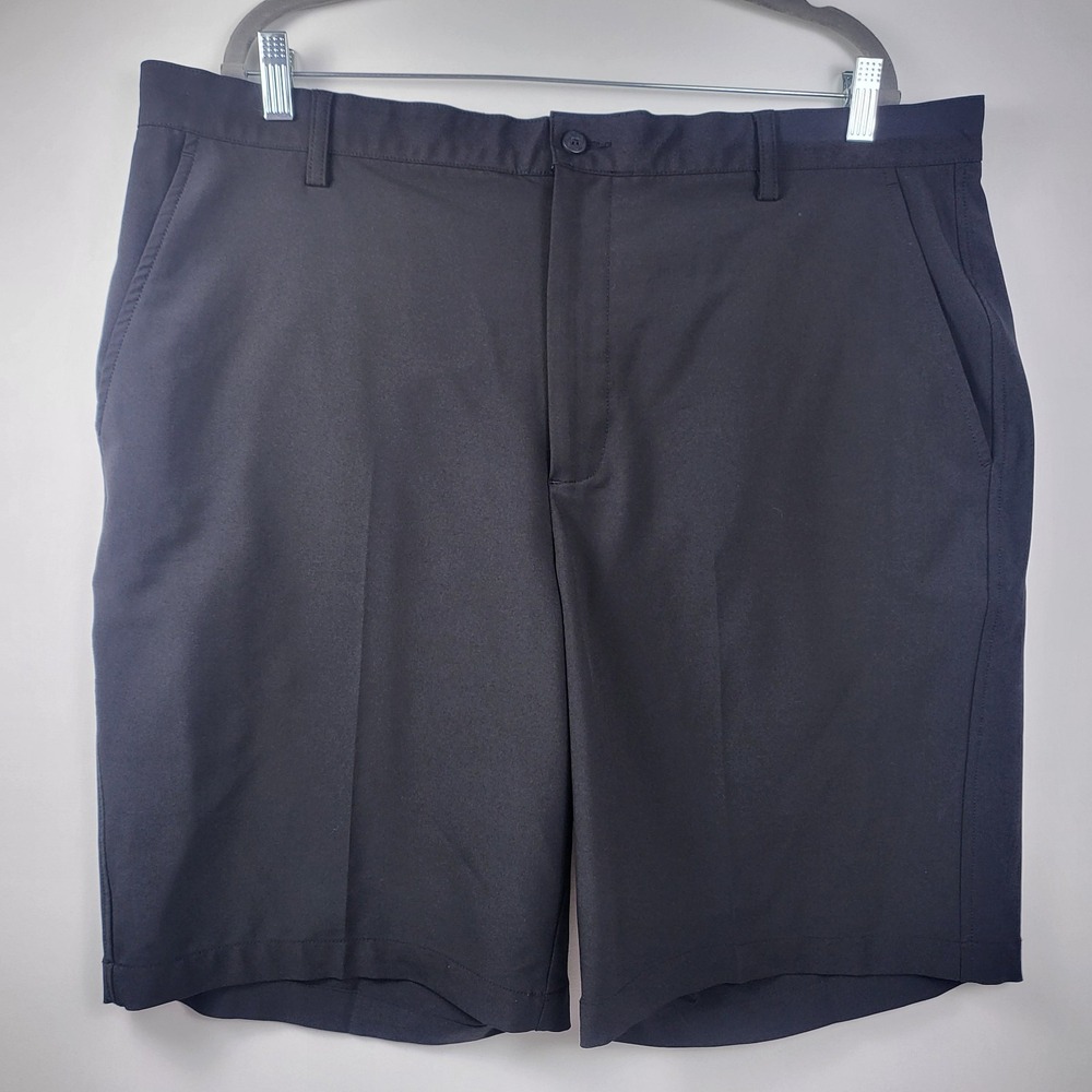 Footjoy FJ Golf Shorts Mens Size 40 Black Performance Stretch Flat Front 10"